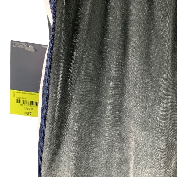 Xersion Studio Silver Grey Velour Joggers with Track Pant Stripes Size Large - Picture 4 of 7